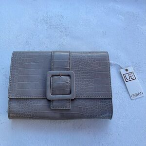 Urban Expression taupe/grey vegan leather envelope bag